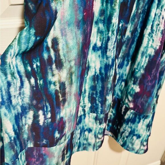 Mossimo Supply Co. Blue and Purple Tie-Dye Midi Dress - Picture 9 of 12